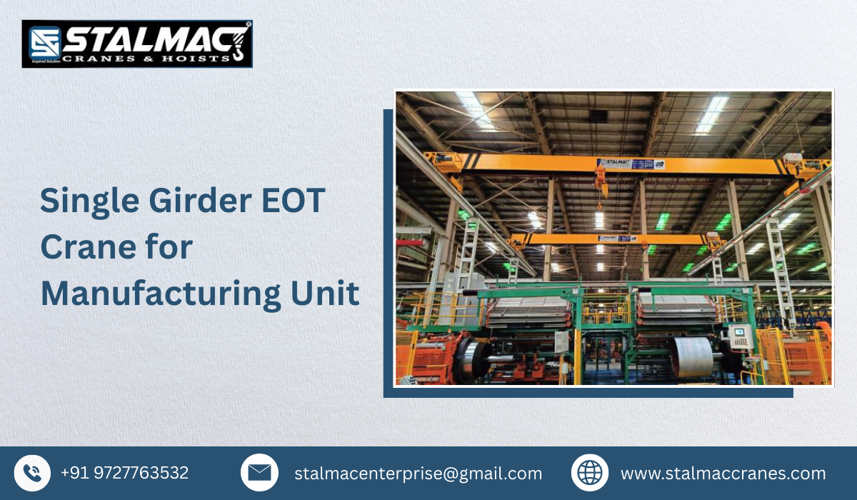 Single Girder EOT Crane for Manufacturing Unit